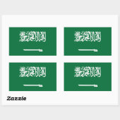 Sticker Rectangulaire Drapeau de l'Arabie saoudite (Feuille)