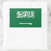 Sticker Rectangulaire Drapeau de l'Arabie saoudite (Sac)