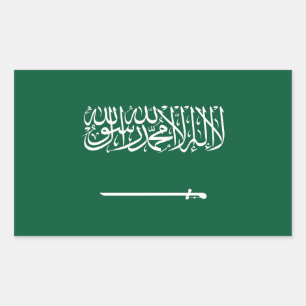 Sticker Rectangulaire Drapeau de l'Arabie saoudite