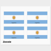 Sticker Rectangulaire Drapeau de l'Argentine (Feuille)