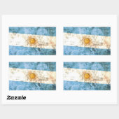 Sticker Rectangulaire Drapeau de l'Argentine (Feuille)