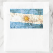 Sticker Rectangulaire Drapeau de l'Argentine (Sac)