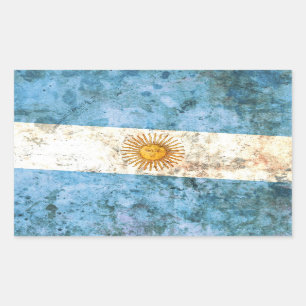 Sticker Rectangulaire Drapeau de l'Argentine
