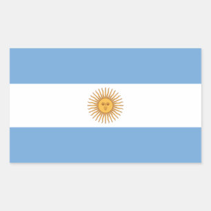Sticker Rectangulaire Drapeau de l'Argentine