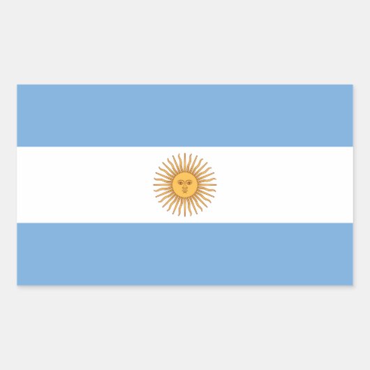 Sticker Rectangulaire Drapeau de l'Argentine (Devant)