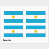 Sticker Rectangulaire Drapeau de l'Argentine (Feuille)