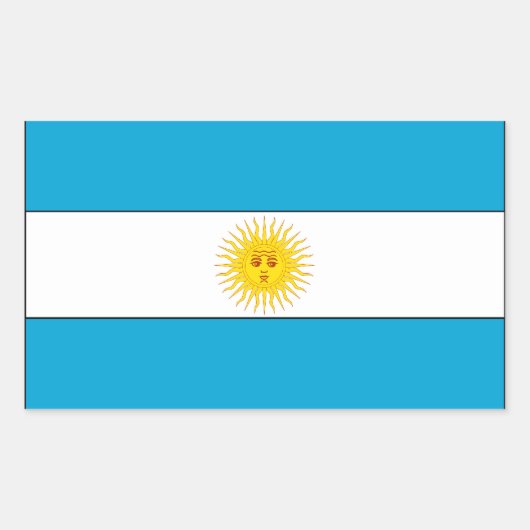 Sticker Rectangulaire Drapeau de l'Argentine (Devant)