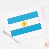 Sticker Rectangulaire Drapeau de l'Argentine (Enveloppe)