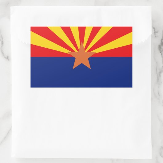 Sticker Rectangulaire Drapeau de l'Arizona (Sac)