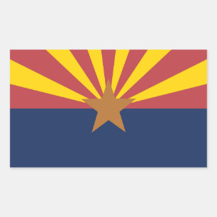 Sticker Rectangulaire Drapeau de l'Arizona