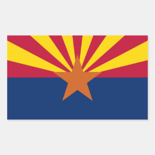 Sticker Rectangulaire Drapeau de l'Arizona