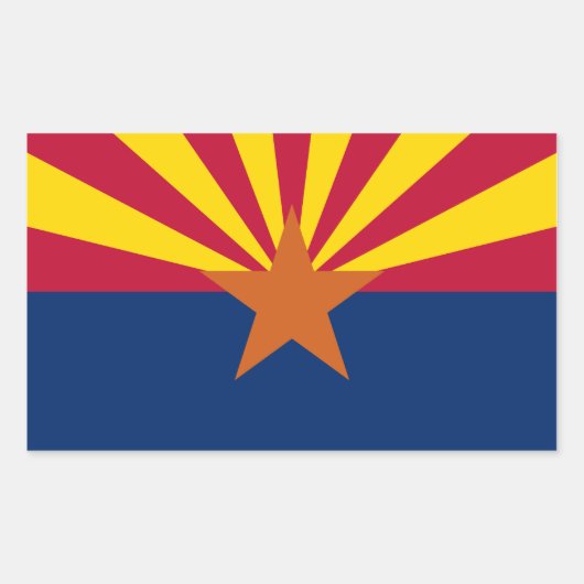 Sticker Rectangulaire Drapeau de l'Arizona (Devant)
