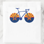Sticker Rectangulaire Drapeau de l'Arizona à vélo (Sac)