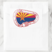 Sticker Rectangulaire Drapeau de l'Arizona Escalade carabiner (Sac)