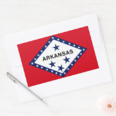 Sticker Rectangulaire Drapeau de l'Arkansas (Enveloppe)