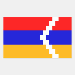 Sticker Rectangulaire Drapeau de l'Artsakh (Nagorno-Karabakh)