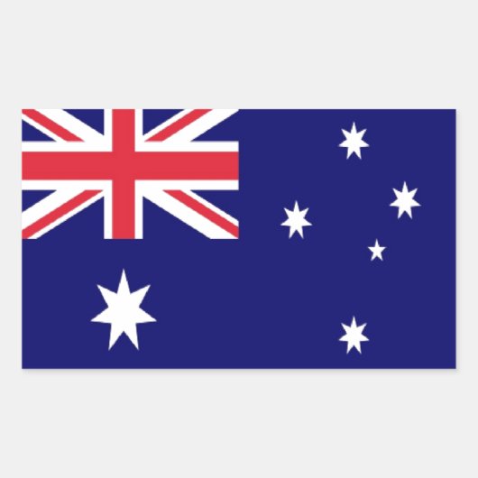 Sticker Rectangulaire Drapeau de l'Australie (Devant)