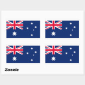 Sticker Rectangulaire Drapeau de l'Australie (Feuille)