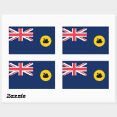 Sticker Rectangulaire Drapeau de l'Australie occidentale (Feuille)