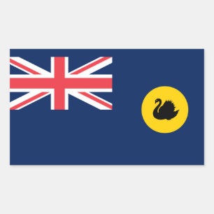 Sticker Rectangulaire Drapeau de l'Australie occidentale