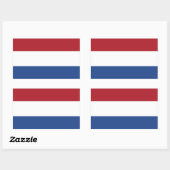 Sticker Rectangulaire Drapeau de l'autocollant Pays-Bas (Feuille)