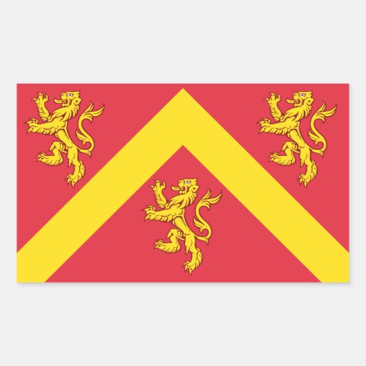 Sticker Rectangulaire Drapeau de l'autocollant rectangulaire Anglesey (Devant)