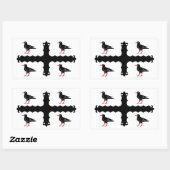 Sticker Rectangulaire Drapeau de l'autocollant rectangulaire Flintshire (Feuille)