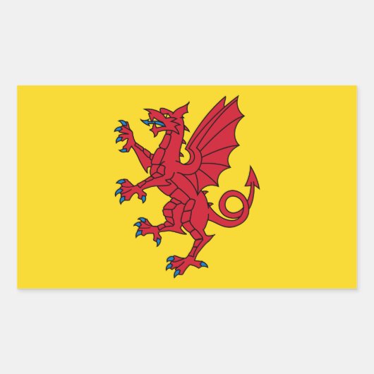 Sticker Rectangulaire Drapeau de l'autocollant rectangulaire Somerset (Devant)