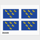 Sticker Rectangulaire Drapeau de l'autocollant rectangulaire Sussex (Feuille)