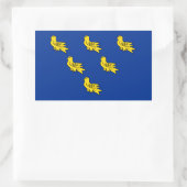 Sticker Rectangulaire Drapeau de l'autocollant rectangulaire Sussex (Sac)