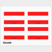 Sticker Rectangulaire Drapeau de l'Autriche (Feuille)