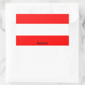 Sticker Rectangulaire Drapeau de l'Autriche (Sac)