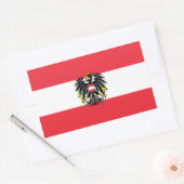 Sticker Rectangulaire Drapeau de l'Autriche / Drapeau autrichien (Enveloppe)