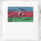 Sticker Rectangulaire Drapeau de l'Azerbaïdjan (Sac)