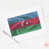 Sticker Rectangulaire Drapeau de l'Azerbaïdjan (Enveloppe)