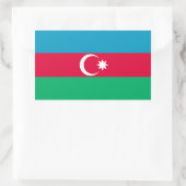 Sticker Rectangulaire Drapeau de l'Azerbaïdjan patriotique (Sac)