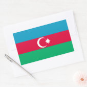 Sticker Rectangulaire Drapeau de l'Azerbaïdjan patriotique (Enveloppe)