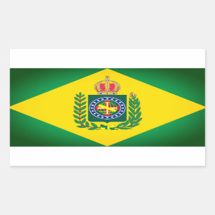 Sticker Rectangulaire Drapeau de l'Empire du Brésil