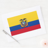 Sticker Rectangulaire Drapeau de l'Équateur (Enveloppe)
