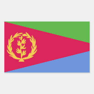 Sticker Rectangulaire Drapeau de l'Érythrée