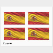 Sticker Rectangulaire Drapeau de l'Espagne (Feuille)