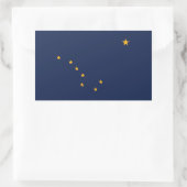 Sticker Rectangulaire Drapeau de l'État d'Alaska (Sac)