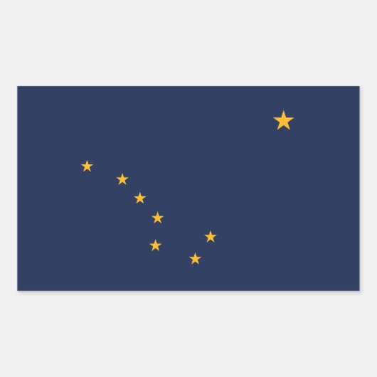 Sticker Rectangulaire Drapeau de l'État d'Alaska (Devant)