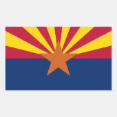 Sticker Rectangulaire Drapeau de l'État d'Arizona (Devant)