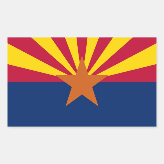 Sticker Rectangulaire Drapeau de l'État d'Arizona (Devant)