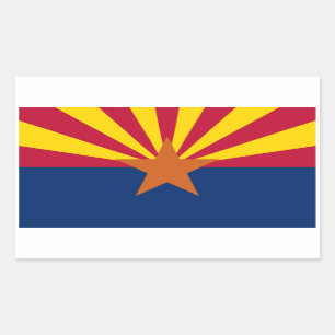 Sticker Rectangulaire Drapeau de l'État d'Arizona