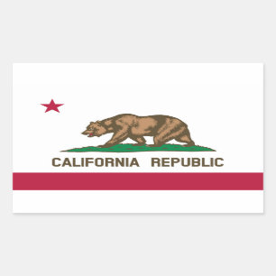 Sticker Rectangulaire Drapeau de l'État de Californie