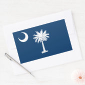 Sticker Rectangulaire Drapeau de l'État de Caroline du Sud (Enveloppe)