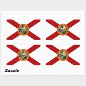 Sticker Rectangulaire Drapeau de l'État de Floride (Feuille)