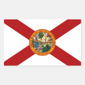 Sticker Rectangulaire Drapeau de l'État de Floride (Devant)